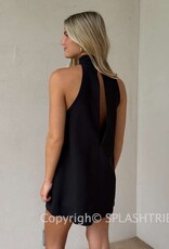 High Neck Sleeveless Mini Dress