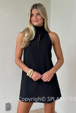 High Neck Sleeveless Mini Dress