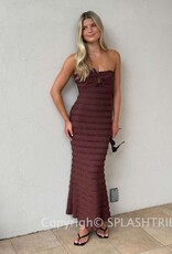 Textured Strapless Maxi Dress