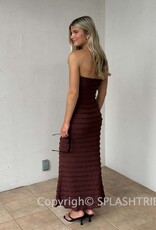 Textured Strapless Maxi Dress