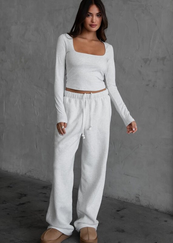 Fleece Wide Leg Sweatpants