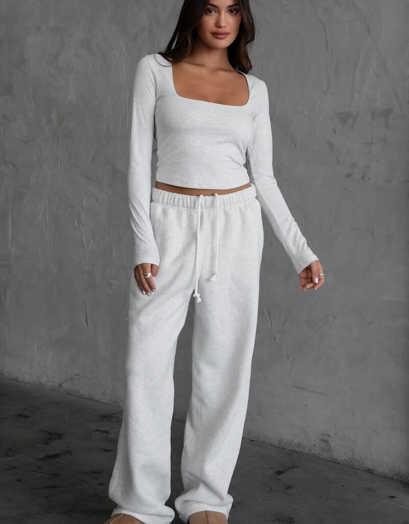 Fleece Wide Leg Sweatpants