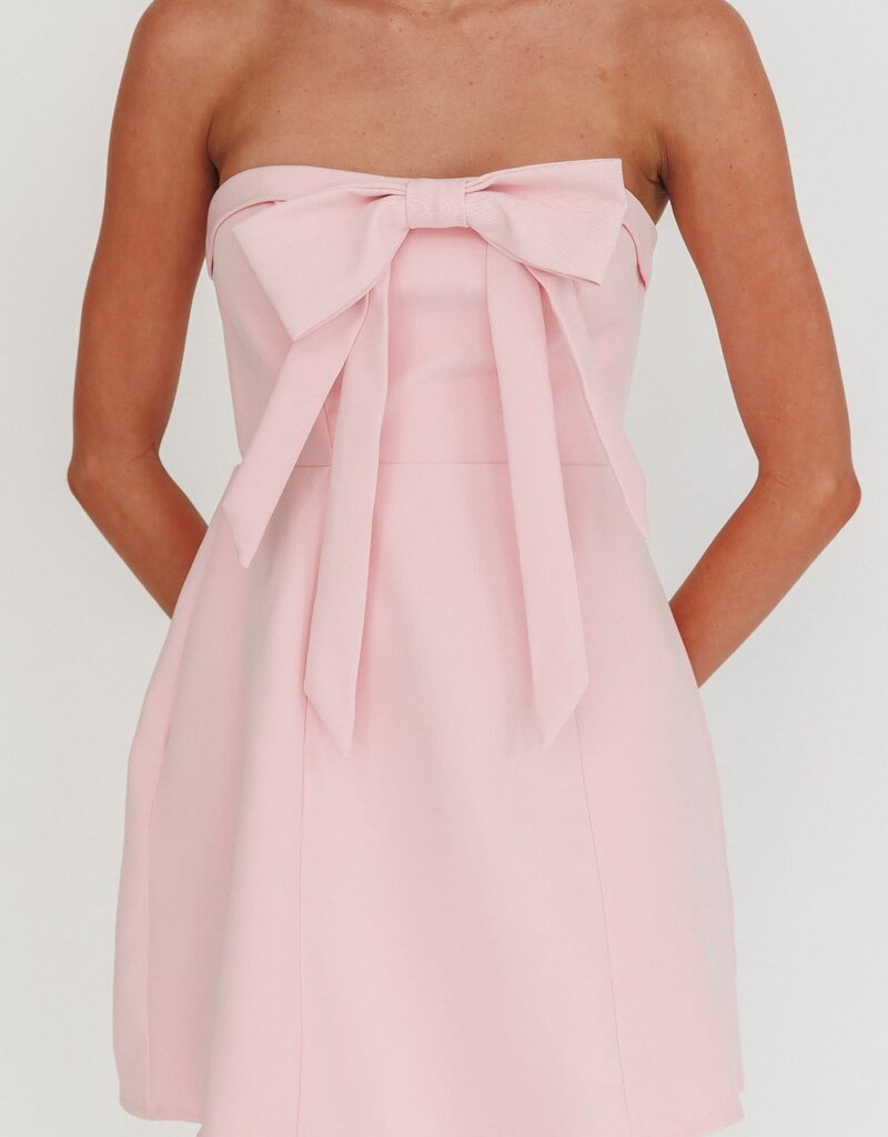 Dunn Strapless Bow Front Mini Dress