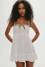 Frankies Bikinis Paris Cotton Babydoll Mini Dress