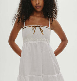 Frankies Bikinis Paris Cotton Babydoll Mini Dress
