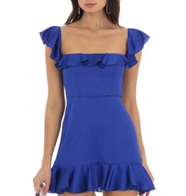 Lucy In The Sky Ruffle Mini Dress