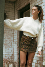 Slouchy Sleeve Crew Neck Pullover Sweater