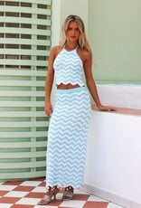 Kulani Kinis Chevron Knit Midi Skirt