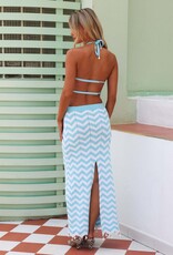 Kulani Kinis Chevron Knit Halter Crop Top