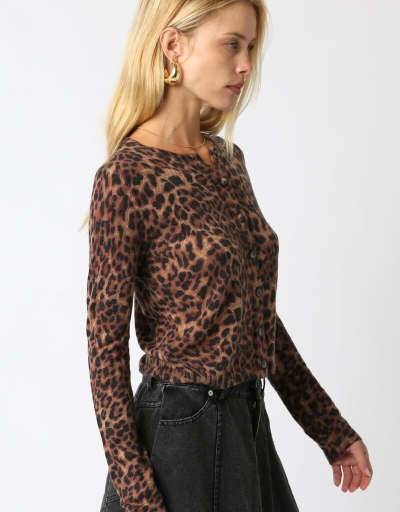 Leopard Lightweight Cardigan Sweater