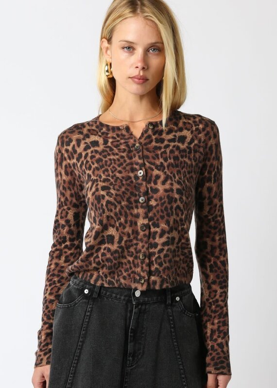 Leopard Lightweight Cardigan Sweater