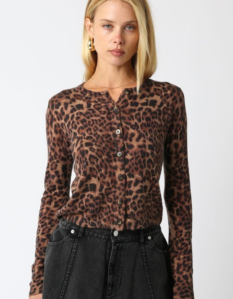Leopard Lightweight Cardigan Sweater