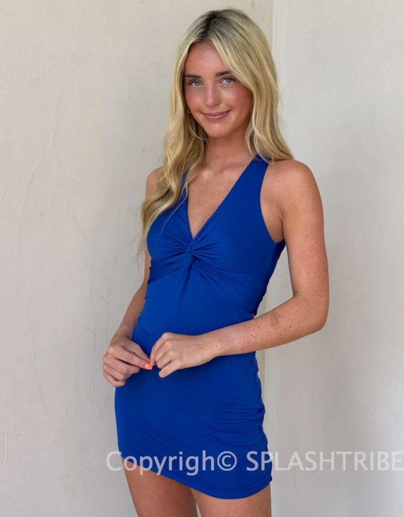 Lucy In The Sky Twist Open Back Mini Dress