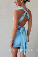 Lucy In The Sky Twist Open Back Mini Dress