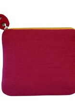 Sardines Seed Bead Coin Purse Yellow Blue