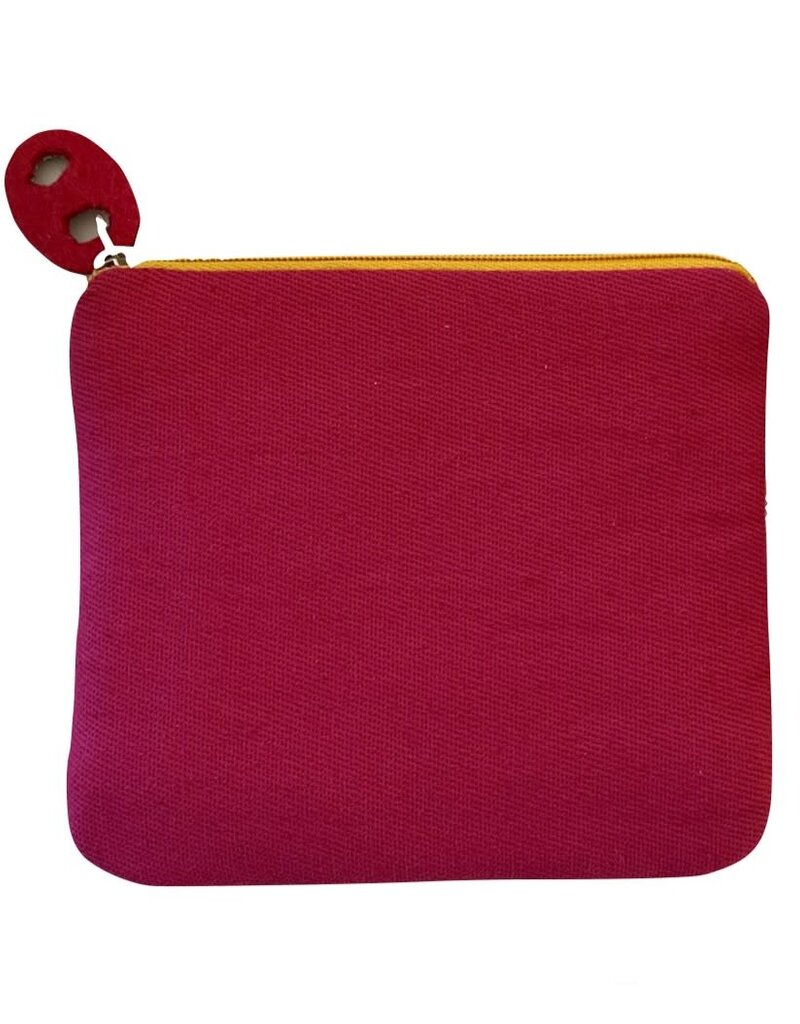 Sardines Seed Bead Coin Purse Yellow Blue