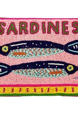 Sardines Seed Bead Clutch Crossbody Purse