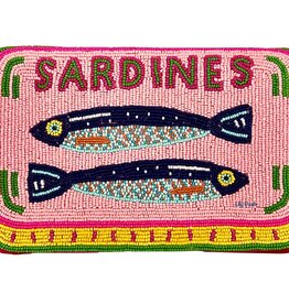 Sardines Seed Bead Clutch Crossbody Purse