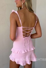 Lucy In The Sky Ruffle Corset Mini Dress