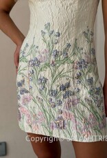 Jacquard Floral Sleeveless Mini Dress