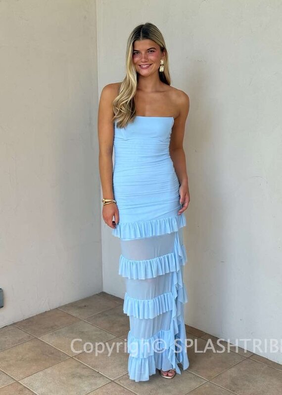 Ruffle Corset Maxi Dress