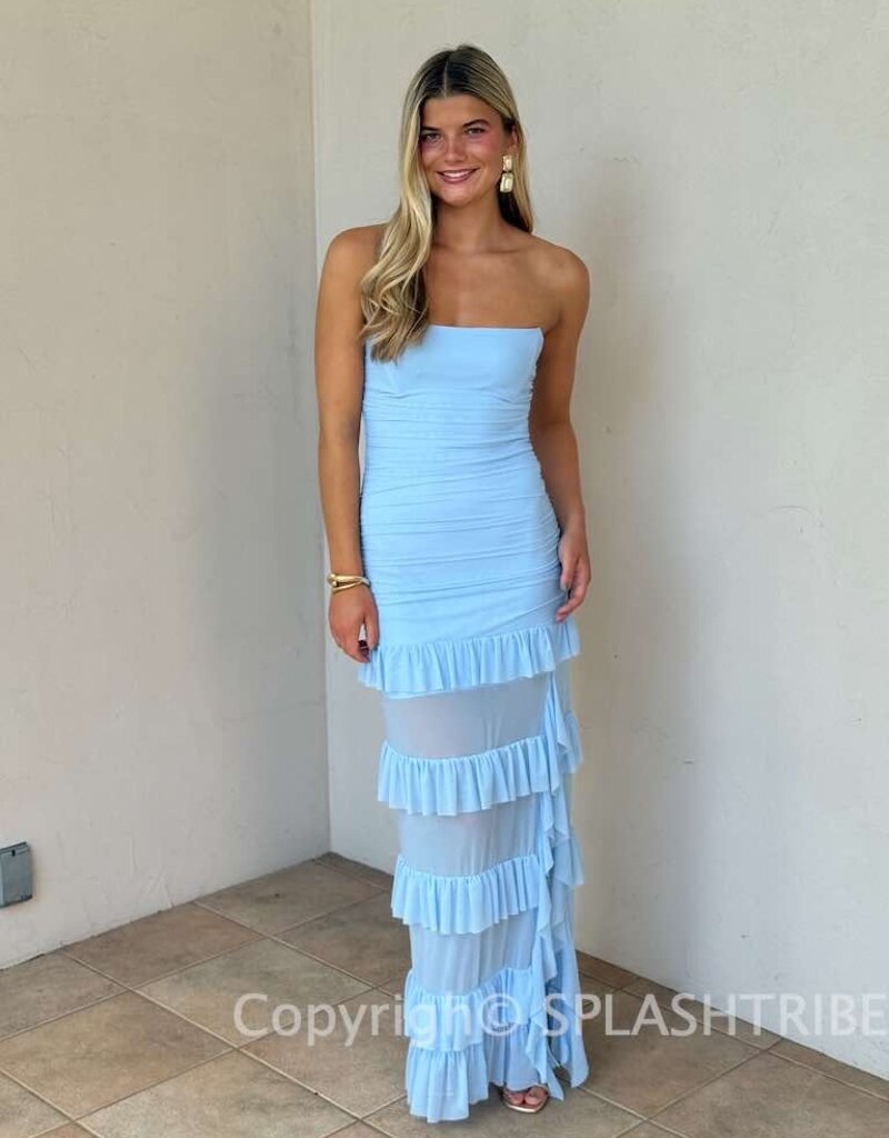 Ruffle Corset Maxi Dress