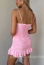 Lucy In The Sky Cami Strap Ruched Bodycon Mini Dress