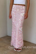 Lucy In The Sky Sequin Floral Mesh Maxi Skirt