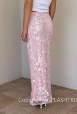 Lucy In The Sky Sequin Floral Mesh Maxi Skirt