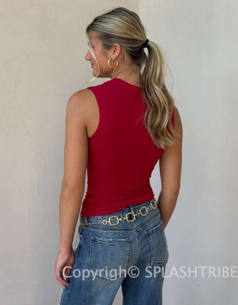 Kaya Sleeveless Asymmetrical Top