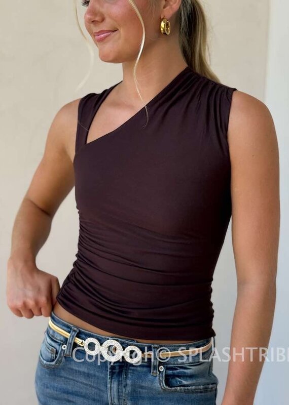 Kaya Sleeveless Asymmetrical Top