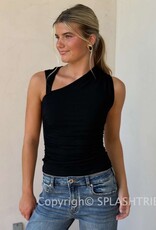 Kaya Sleeveless Asymmetrical Top