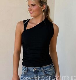 Kaya Sleeveless Asymmetrical Top