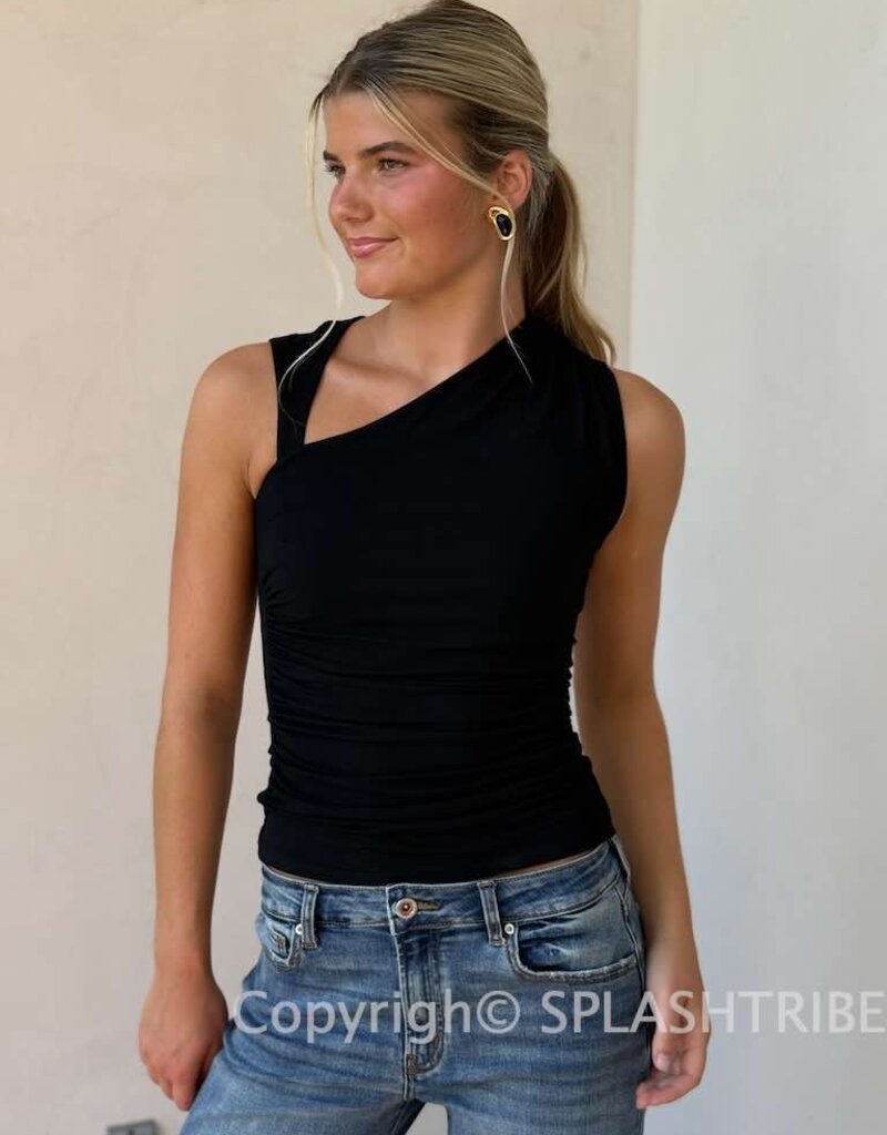 Kaya Sleeveless Asymmetrical Top