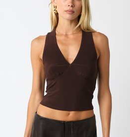 Sleeveless V Neck Crop Top