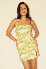 Floral Linen Spaghetti Strap Mini Dress