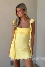 Jinea Satin Frill Mini Dress