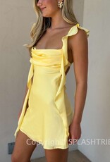 Jinea Satin Frill Mini Dress