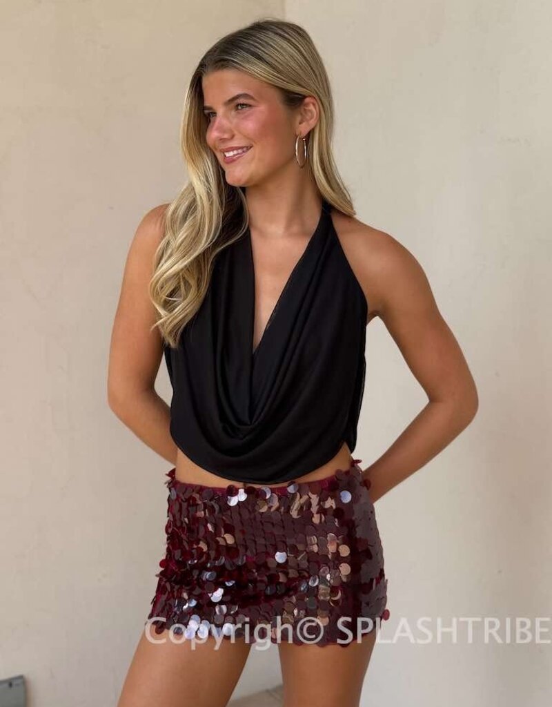 Lucy In The Sky Circle Sequin Mini Skirt