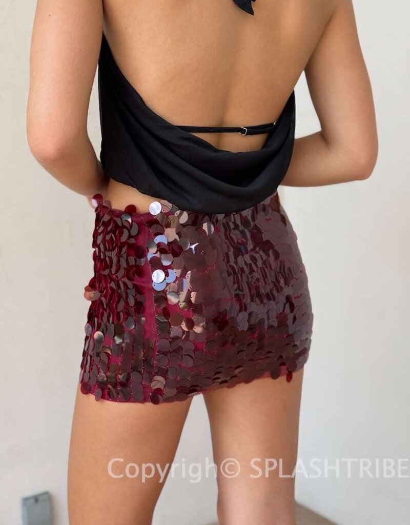 Lucy In The Sky Circle Sequin Mini Skirt