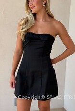 Valentina Bow Detail Strapless Mini Dress