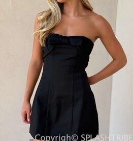Valentina Bow Detail Strapless Mini Dress
