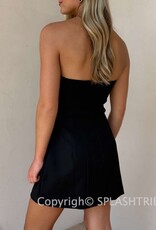 Valentina Bow Detail Strapless Mini Dress