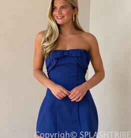 Valentina Bow Detail Strapless Mini Dress