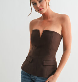 Pocket Front Peplum Top
