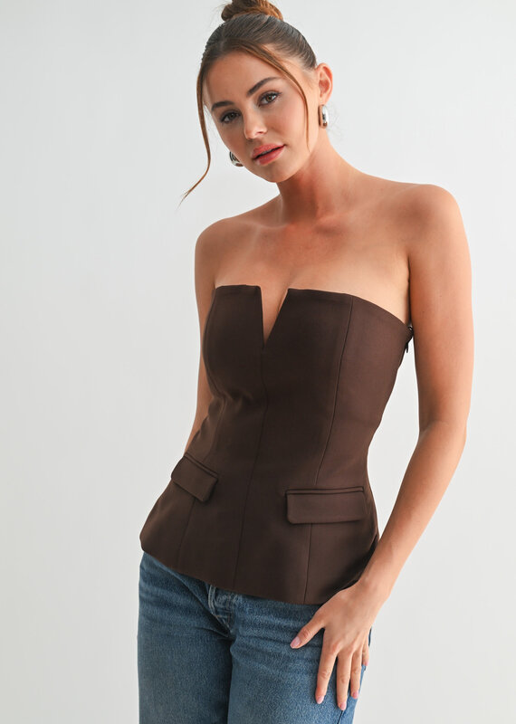 Pocket Front Peplum Top