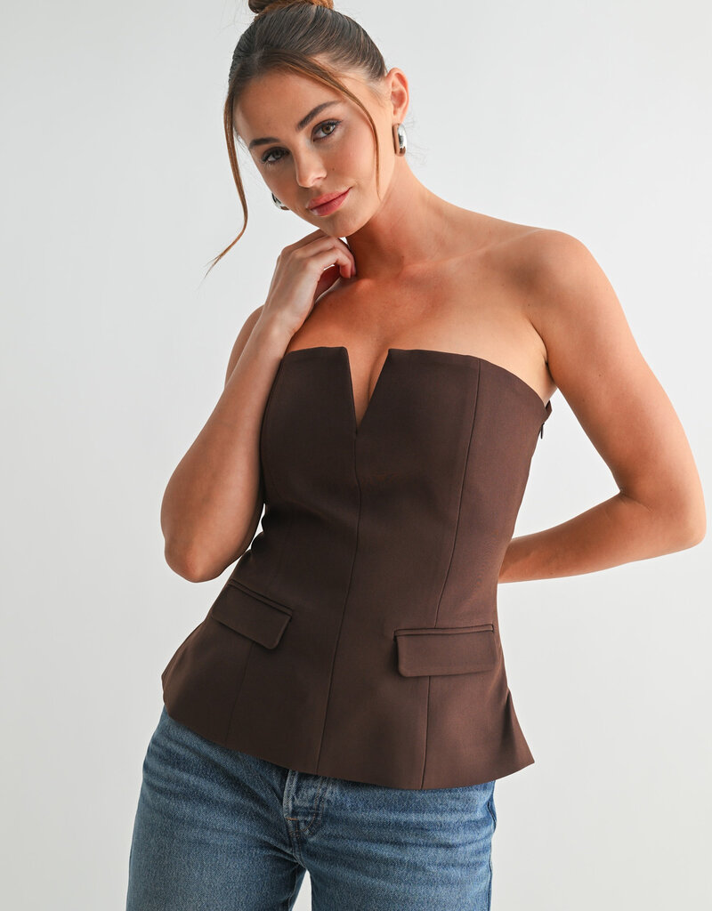 Pocket Front Peplum Top