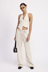 Halter Asymmetrical Pinstripe Vest