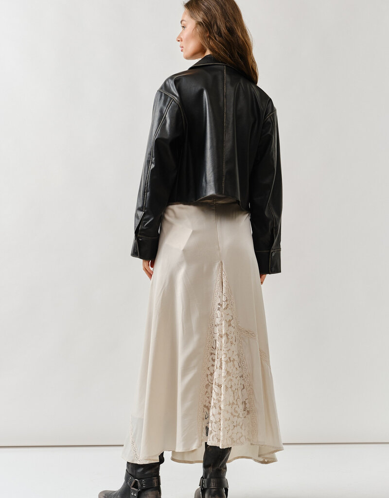 Vintage Washed Faux Leather Jacket