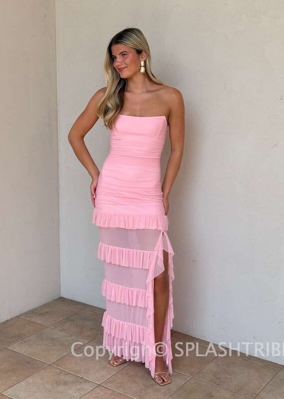 Ruffle Corset Maxi Dress